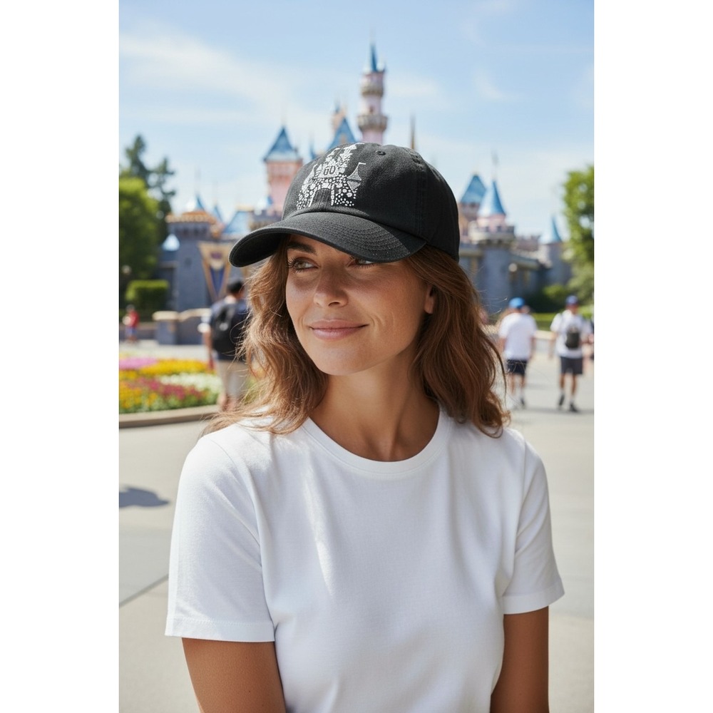 Disneyland Parks Resort 60th Diamond Celebration Unisex Black Adjustable Cap Hat